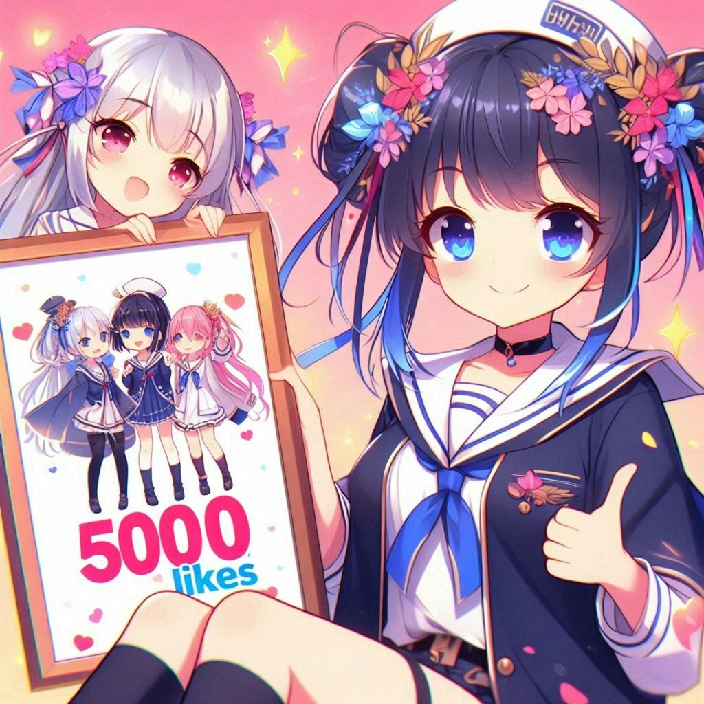 累計５０００いいね達成記念イラスト