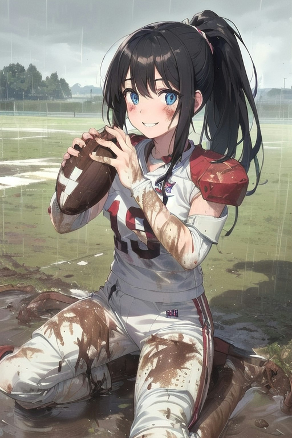 🏈泥まみれの女子アメフト 58