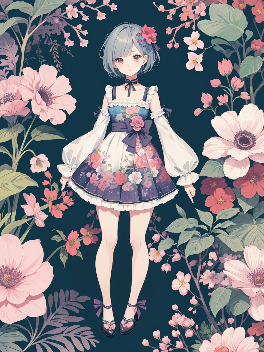 flower dress girl