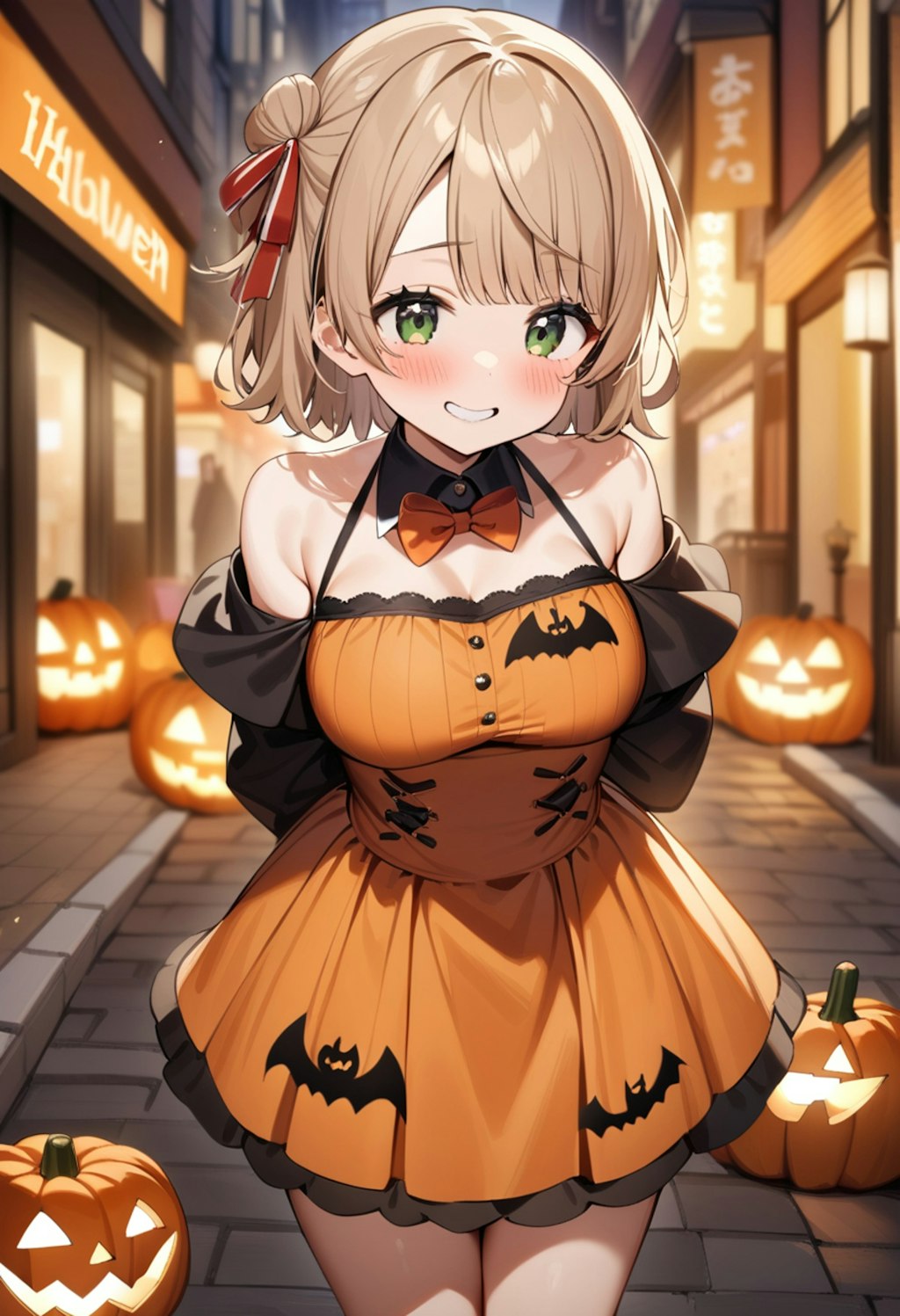 しぐれうい💧👗のジャックオーランタンドレス🎃👗