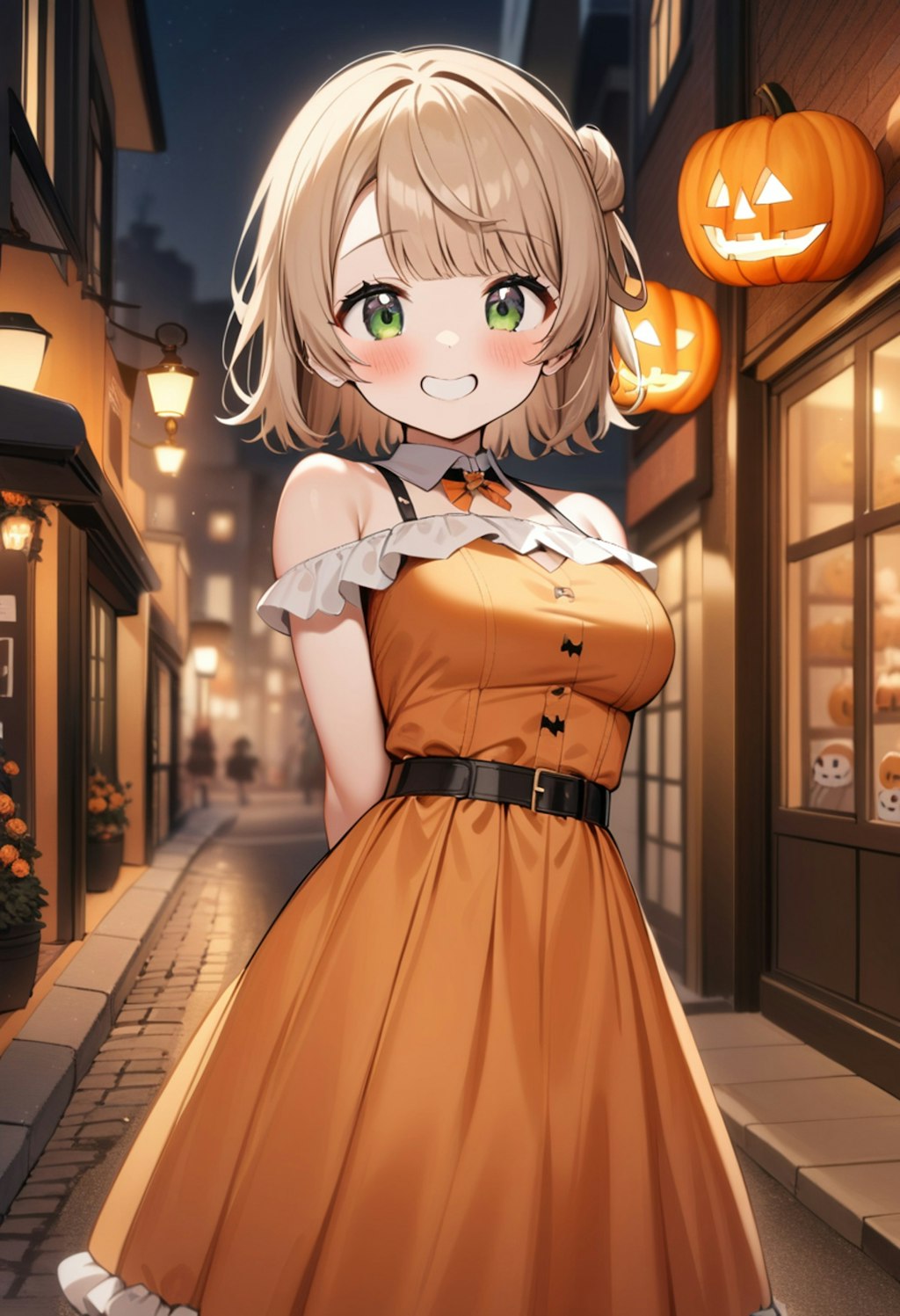 しぐれうい💧👗のジャックオーランタンドレス🎃👗