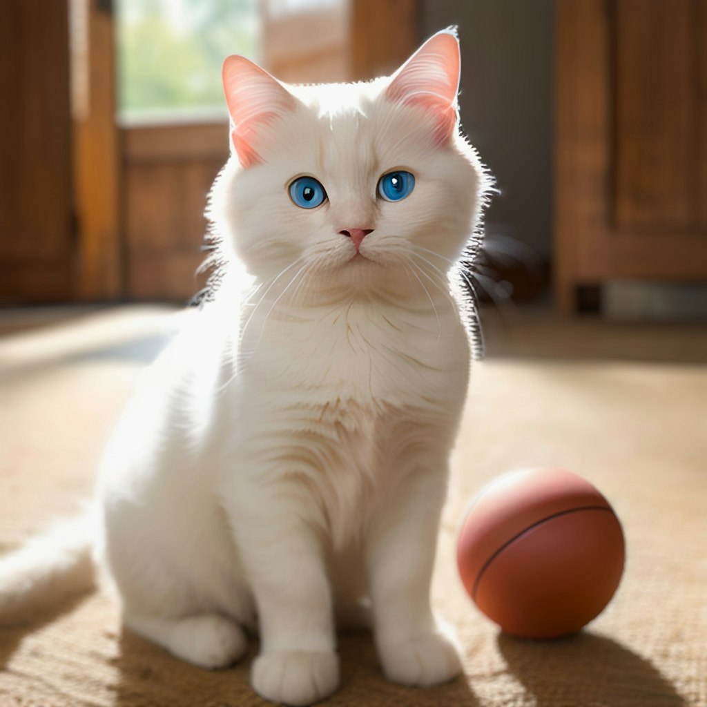 Adorable White Kitten