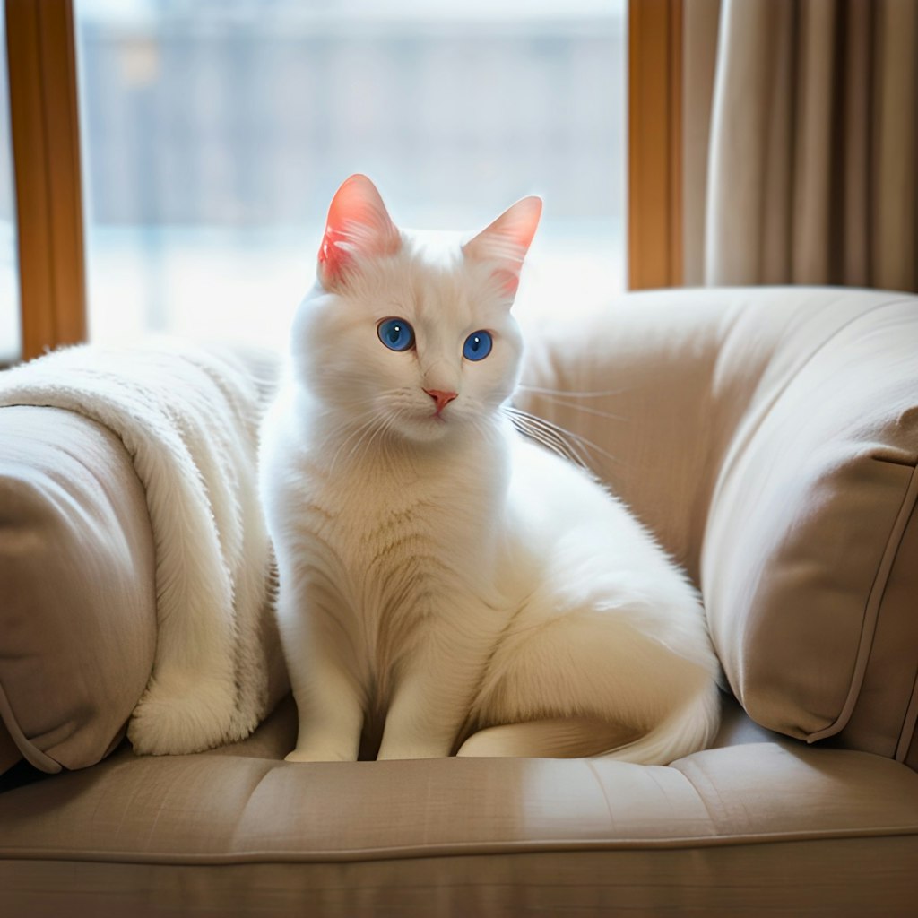 Adorable White Kitten