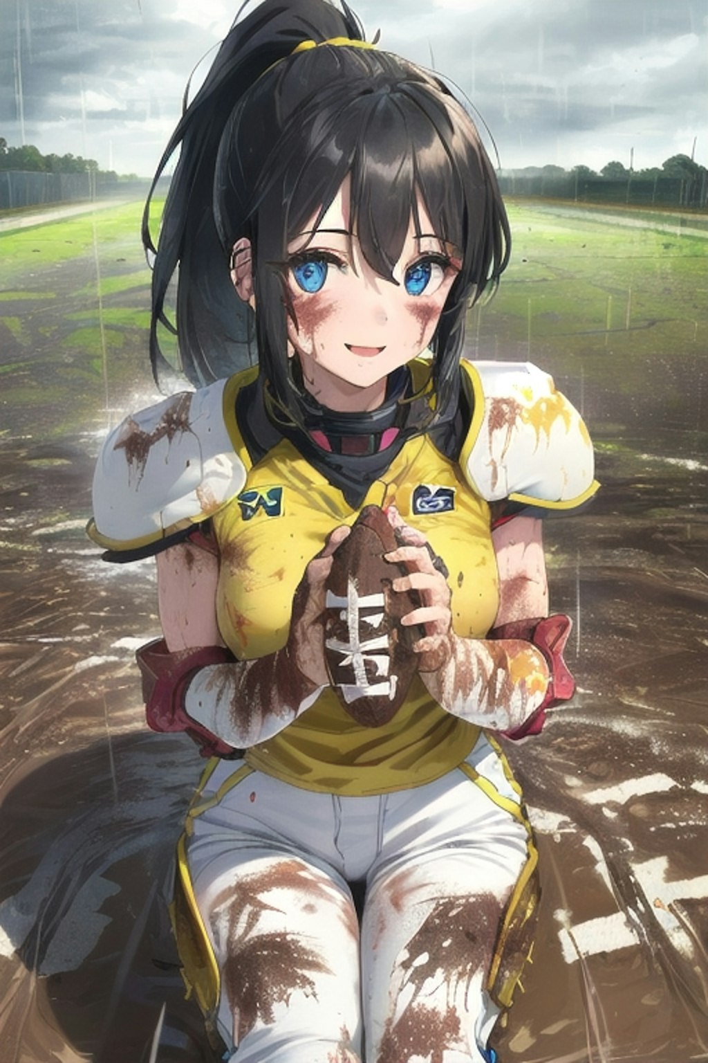 🏈泥まみれの女子アメフト 85