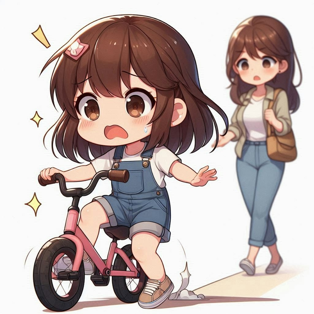 自転車の練習をはじめたよ！