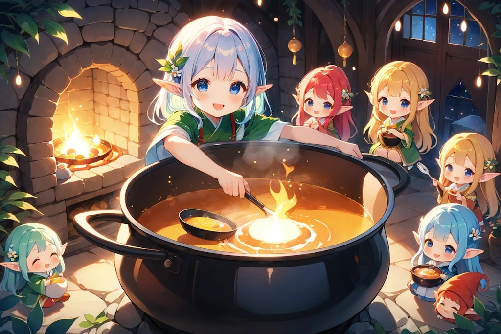 Elf preparing a meal 54