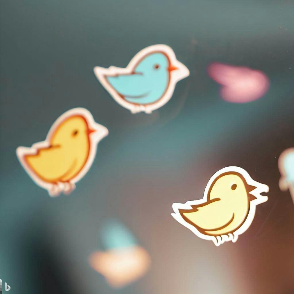 Bird stickers on mirror