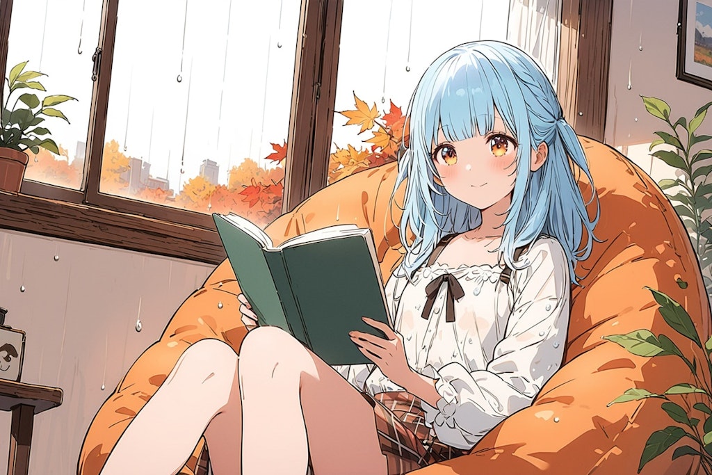 真剣に読書♬