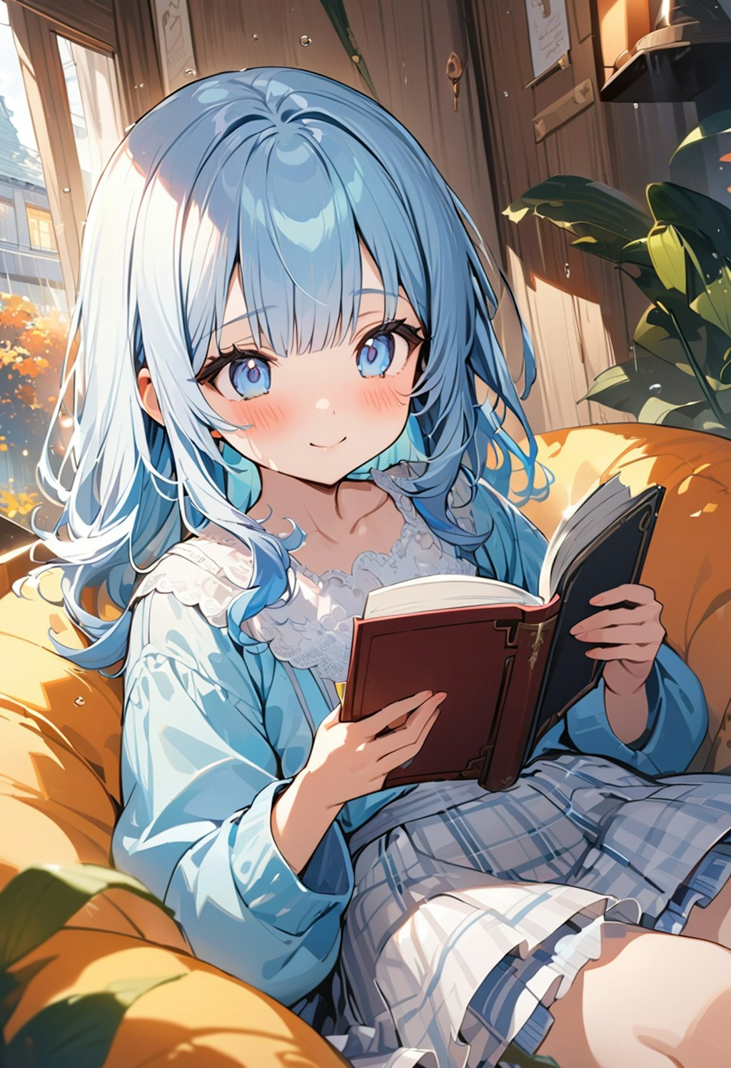 真剣に読書♬