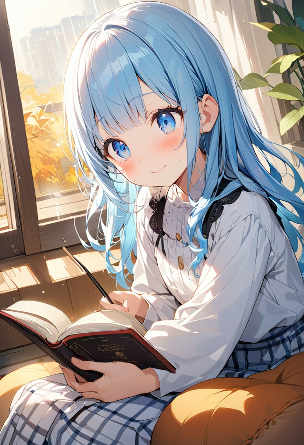 真剣に読書♬