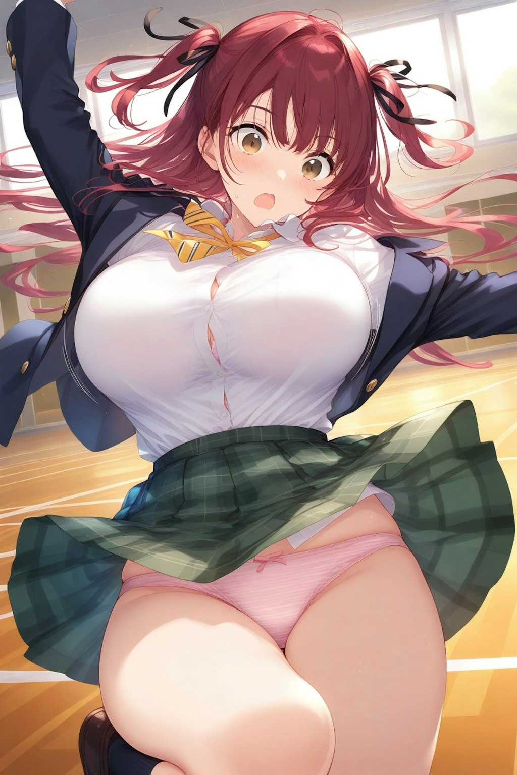 (ウソ！？　スパッツ穿いてなかった！！？)