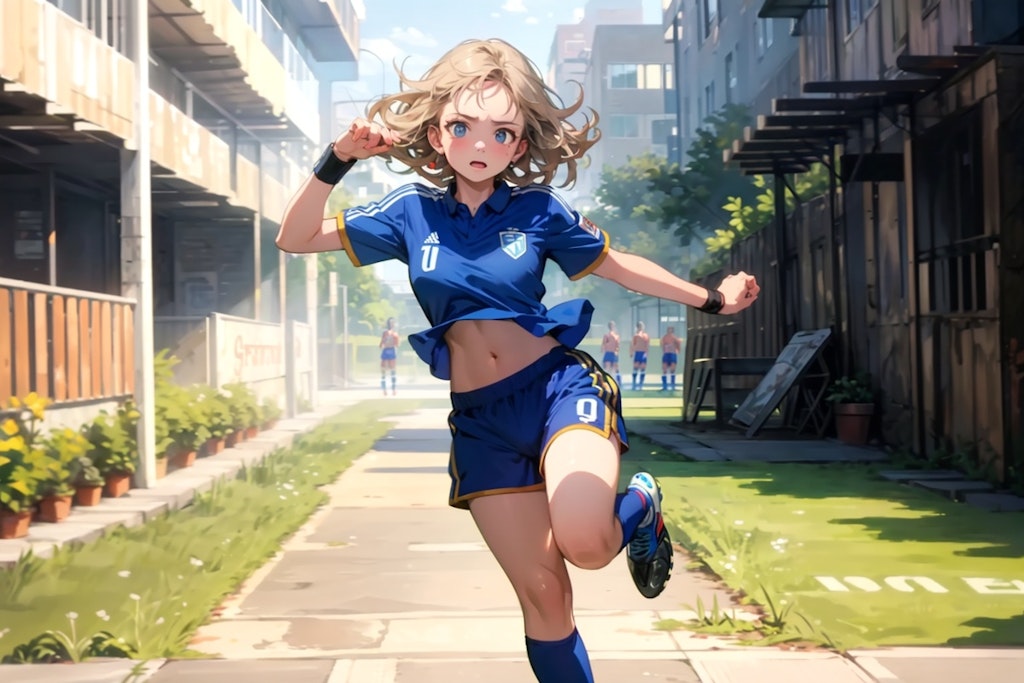 全力サッカー少女7(路地裏サッカーになってしまった…。)