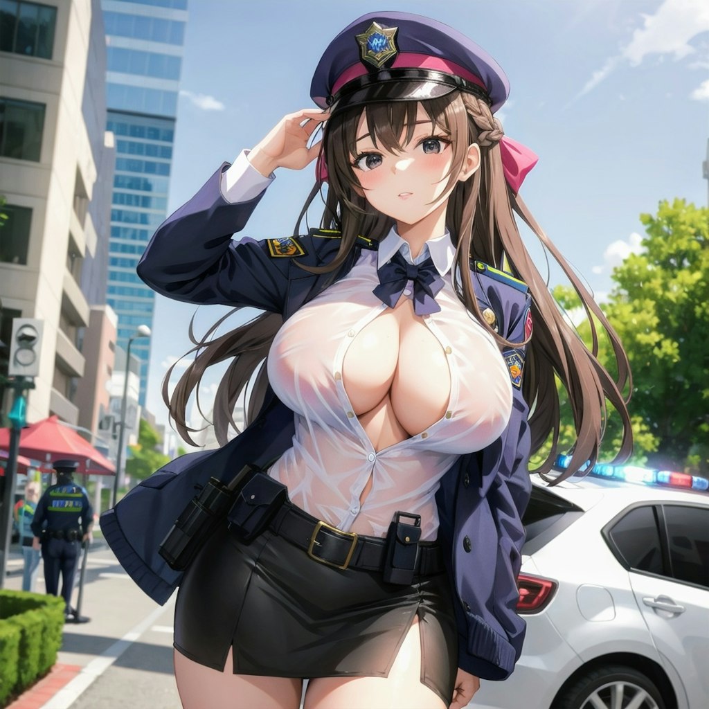 巨乳アイドル　ゆいな　〜一日警察署長のお仕事〜