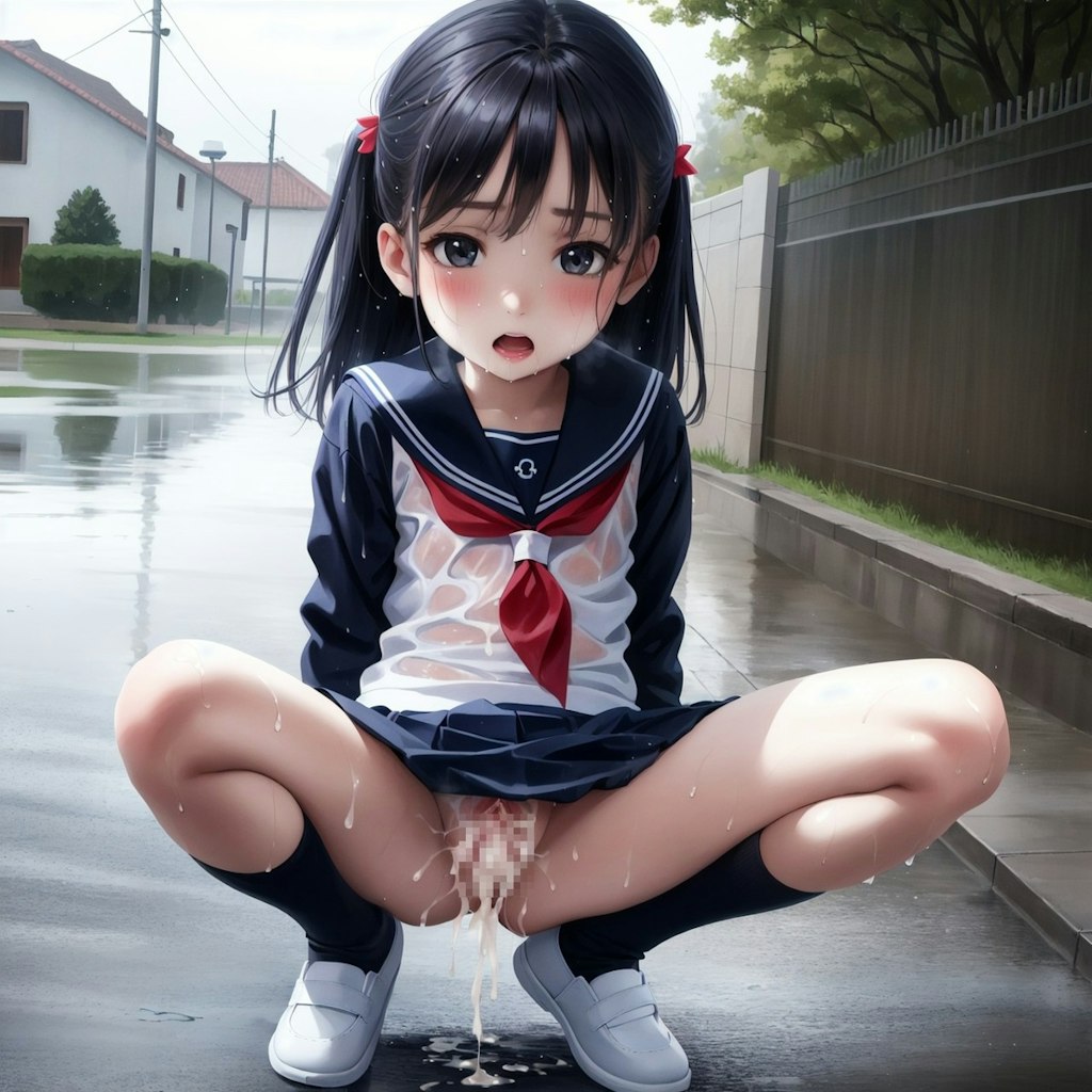 雨で流せば妊娠しないというデマを信じてる女の子に中出ししてみた