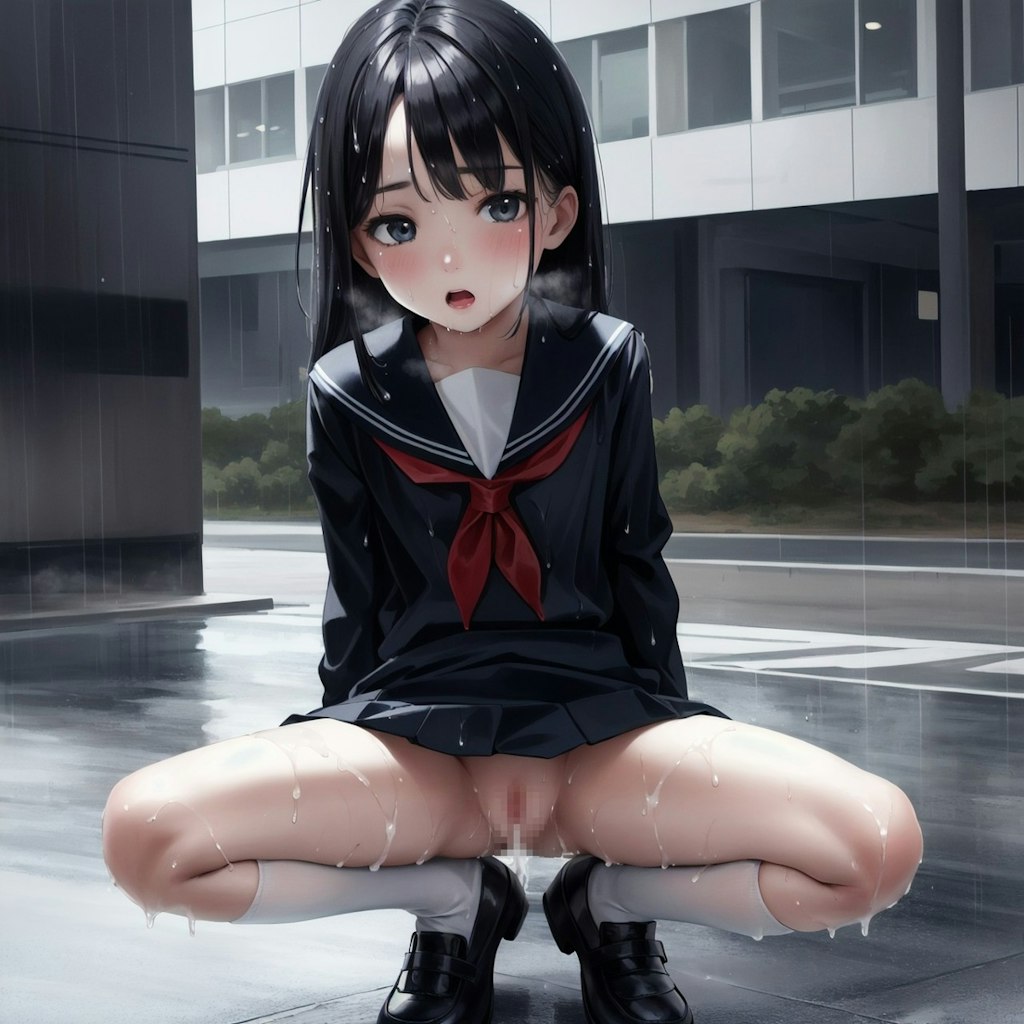 雨で流せば妊娠しないというデマを信じてる女の子に中出ししてみた