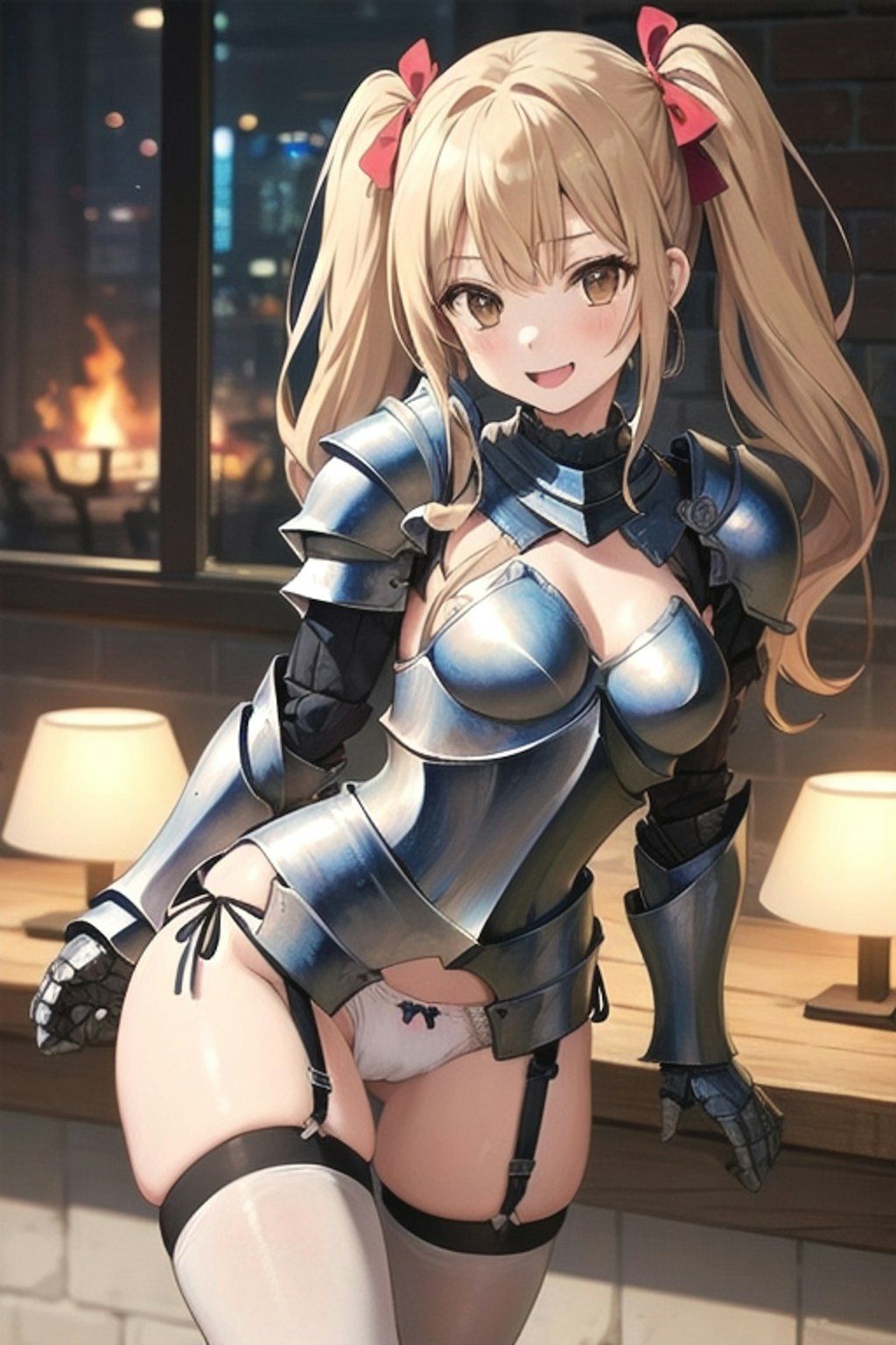 Twintails female knight