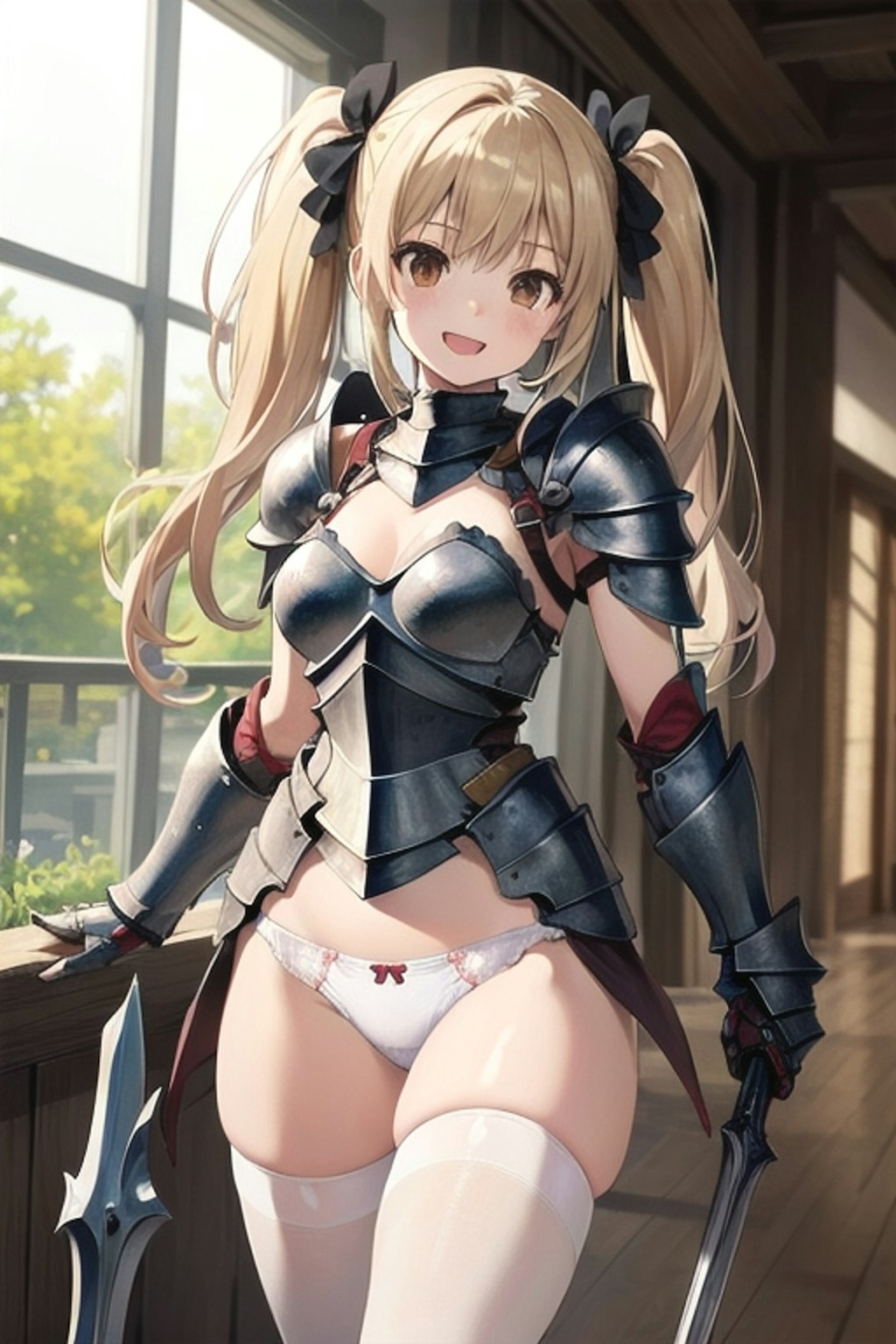 Twintails female knight