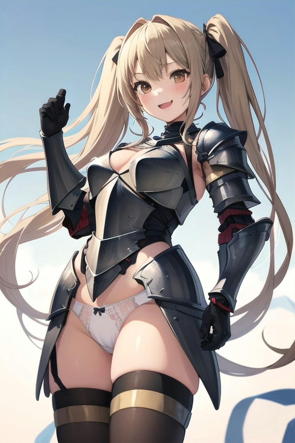 Twintails female knight