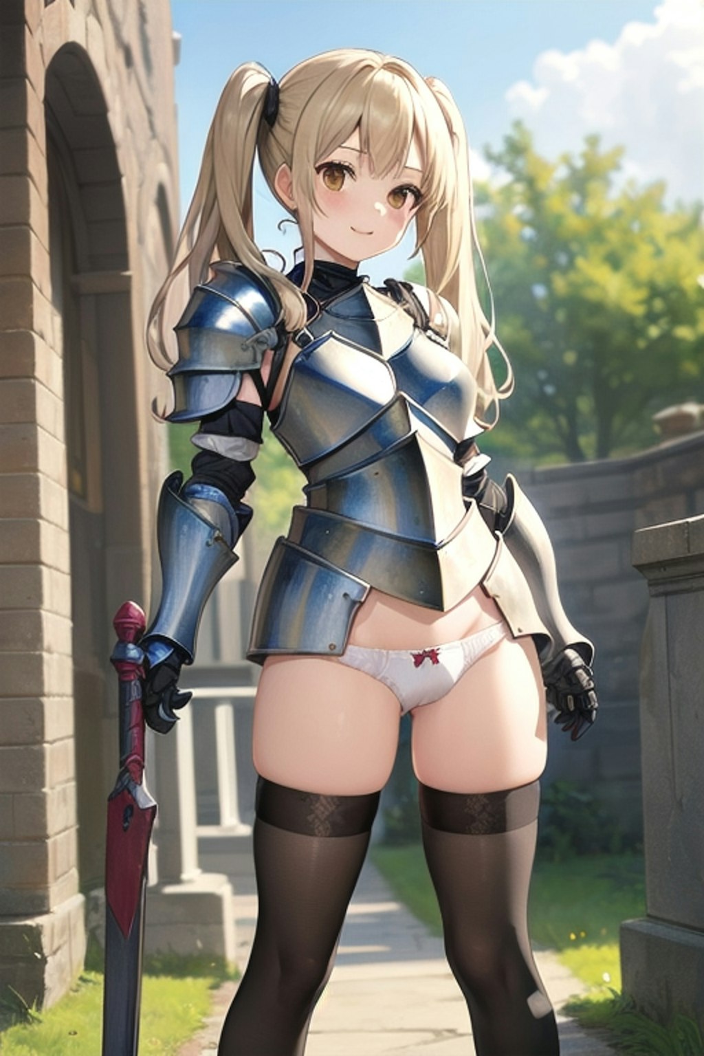 Twintails female knight