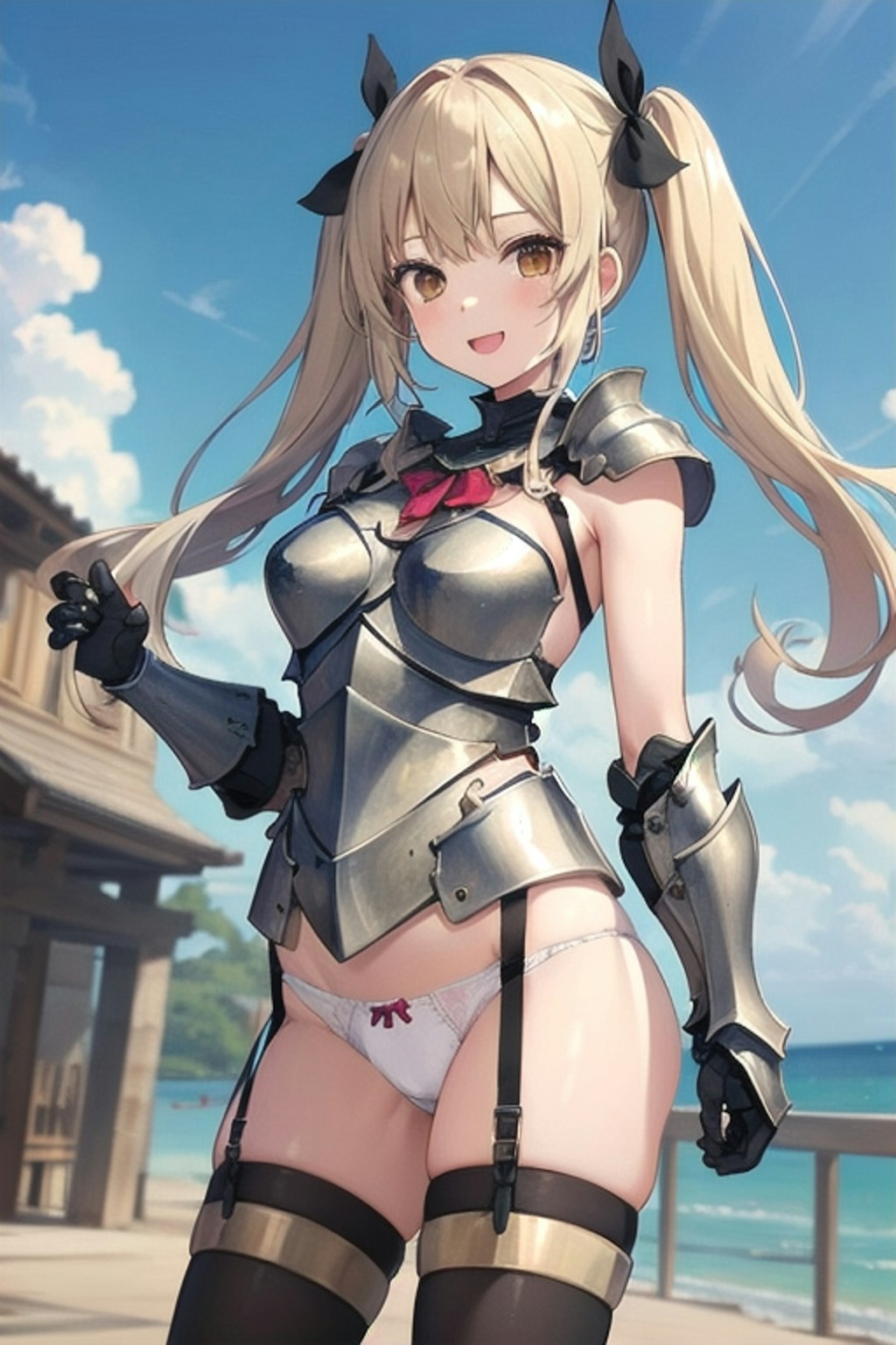 Twintails female knight