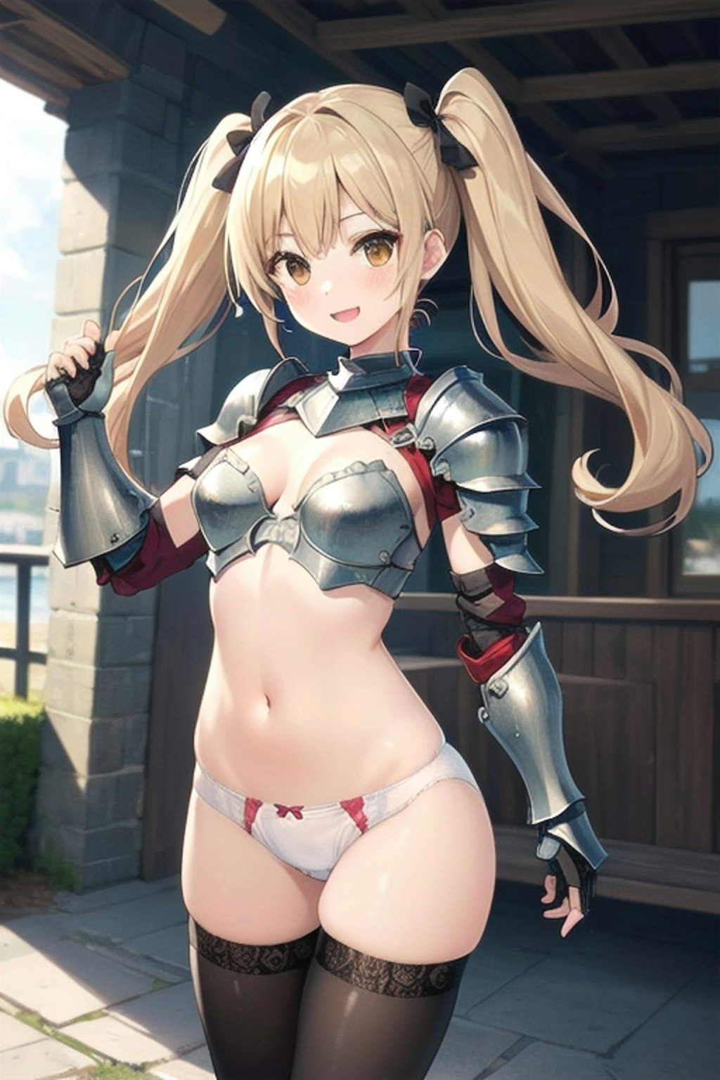 Twintails female knight