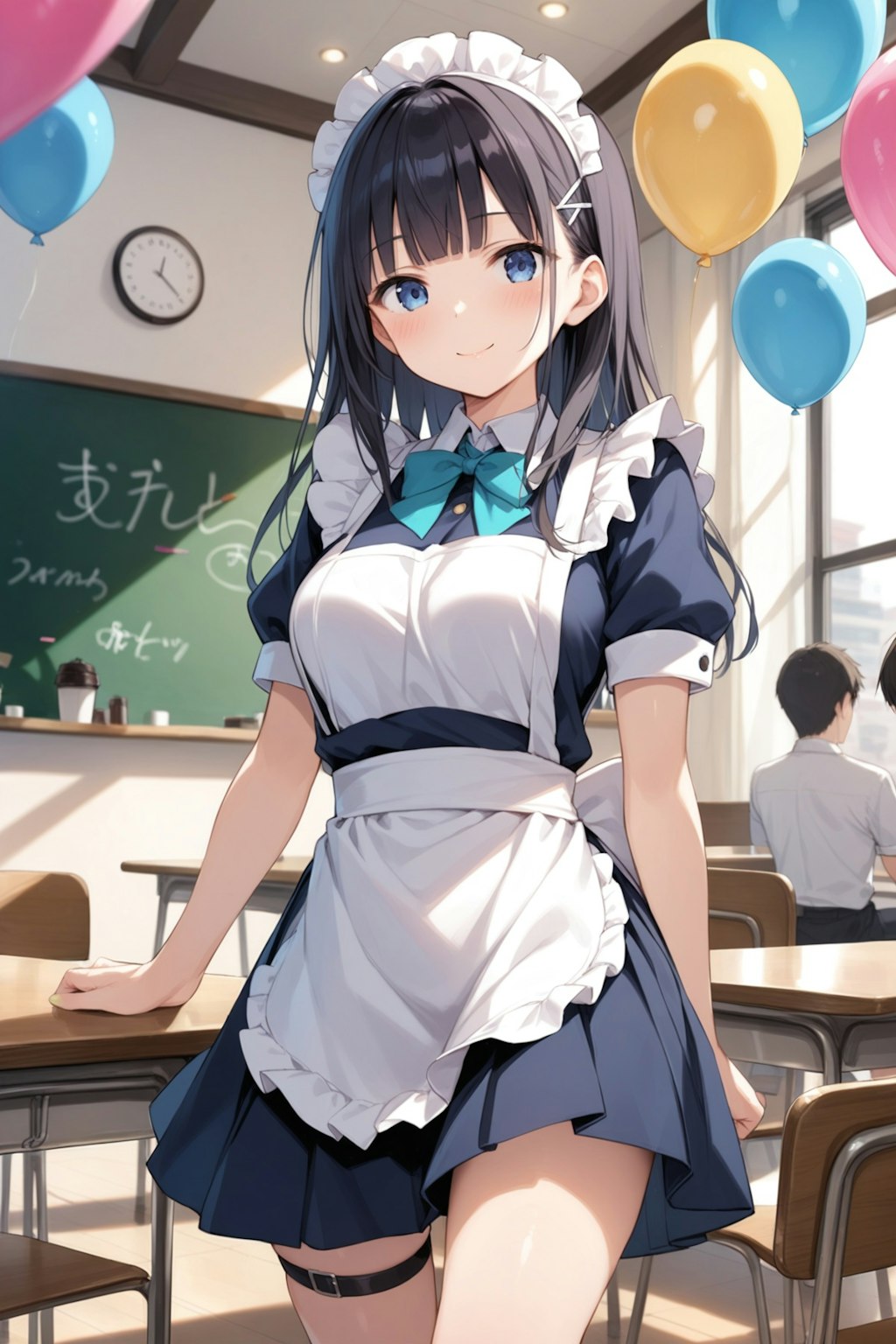 エプロンを見てほしい女の子