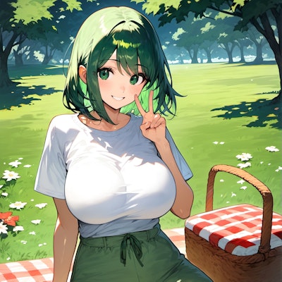 緑髪ちゃんのピクニック