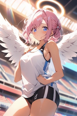 運動競技中の天使