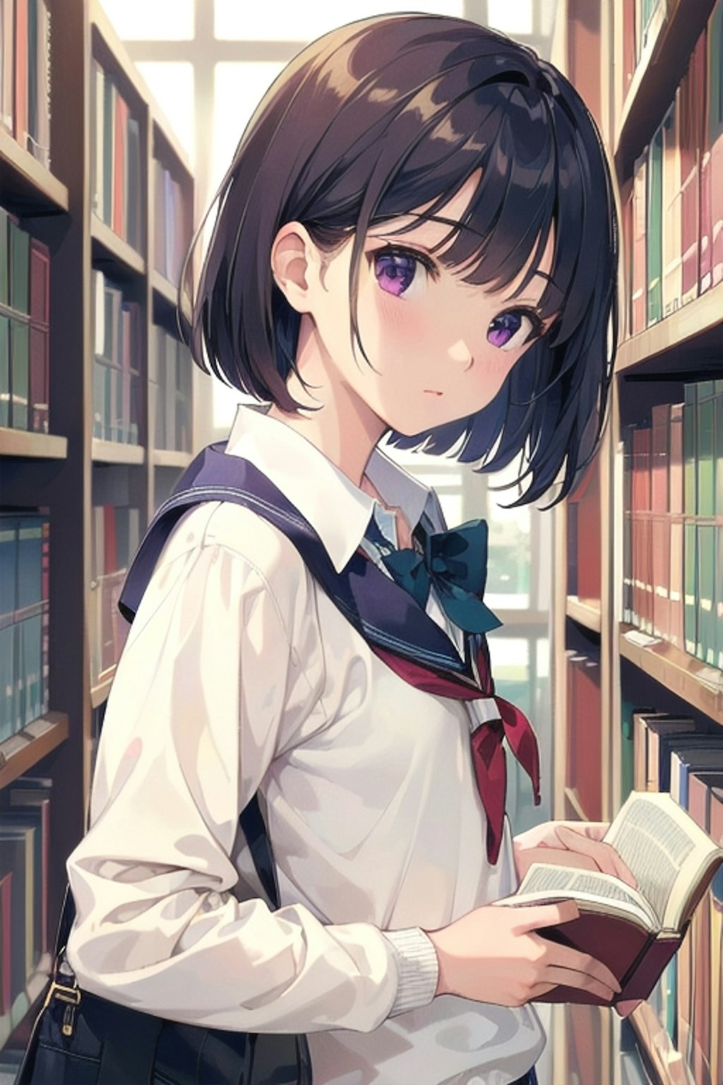 図書館で会った少女