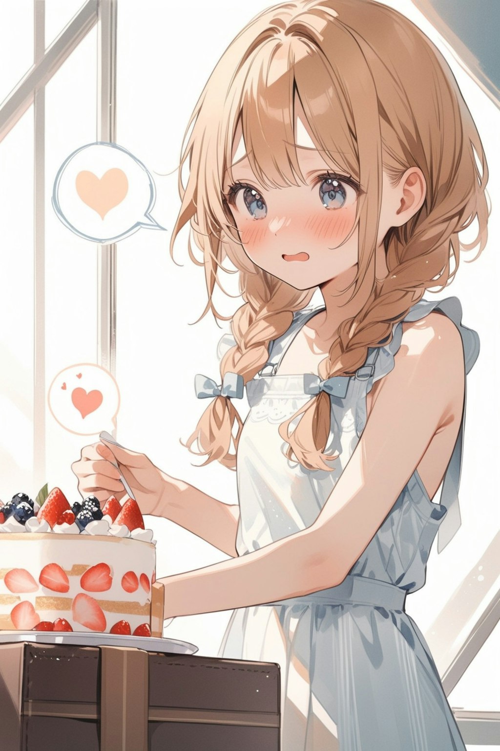 少女とケーキ（1）