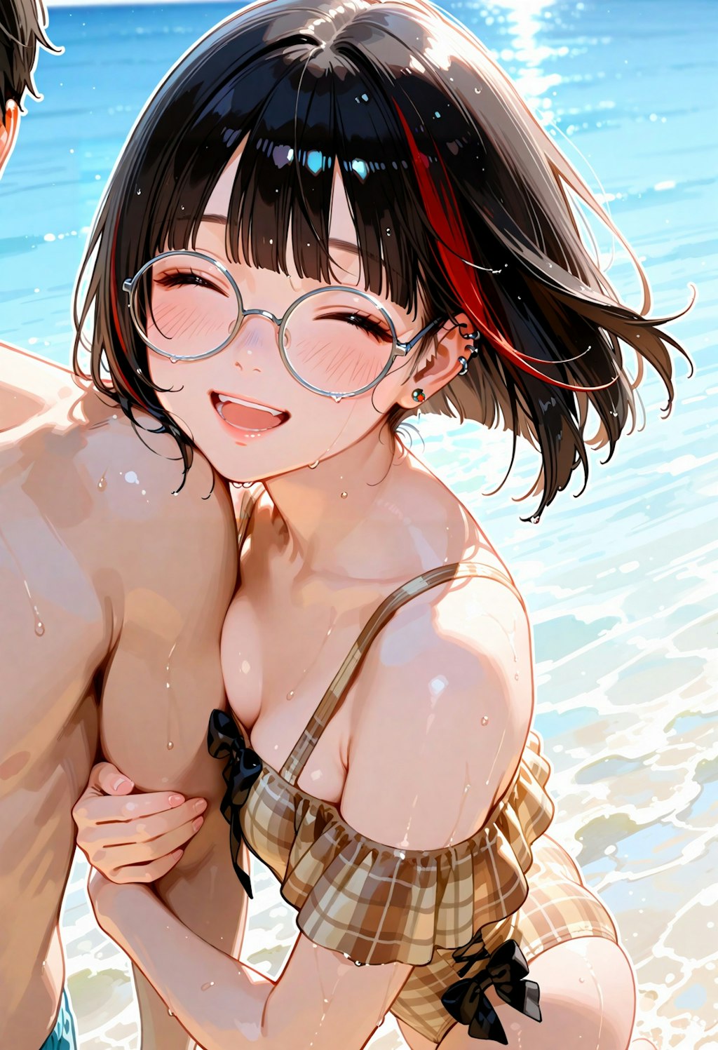 海水浴。