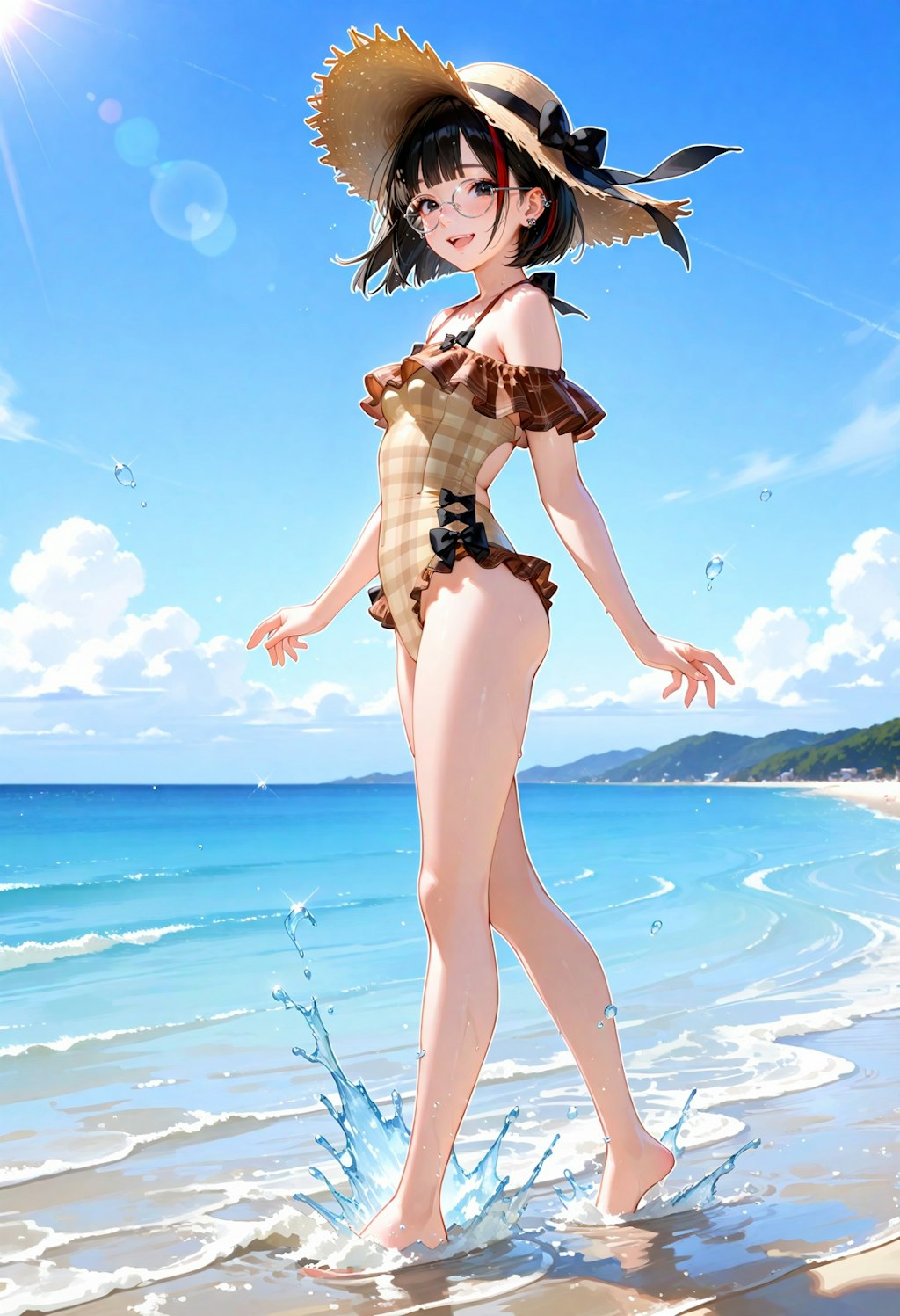 海水浴。