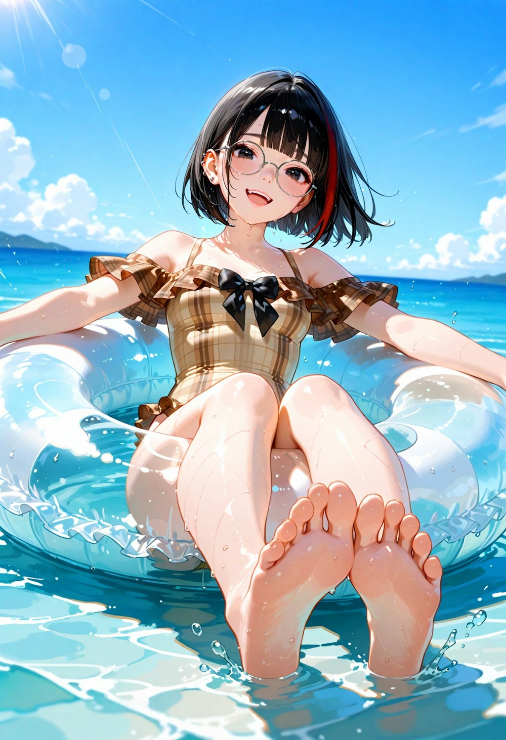 海水浴。