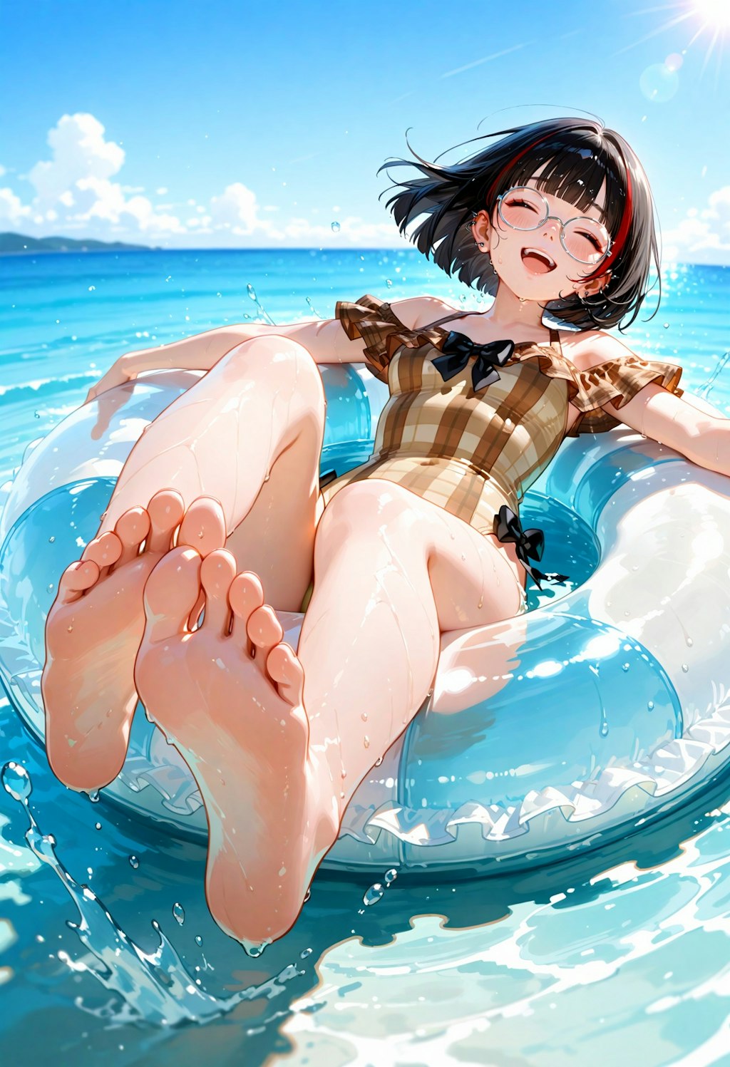 海水浴。