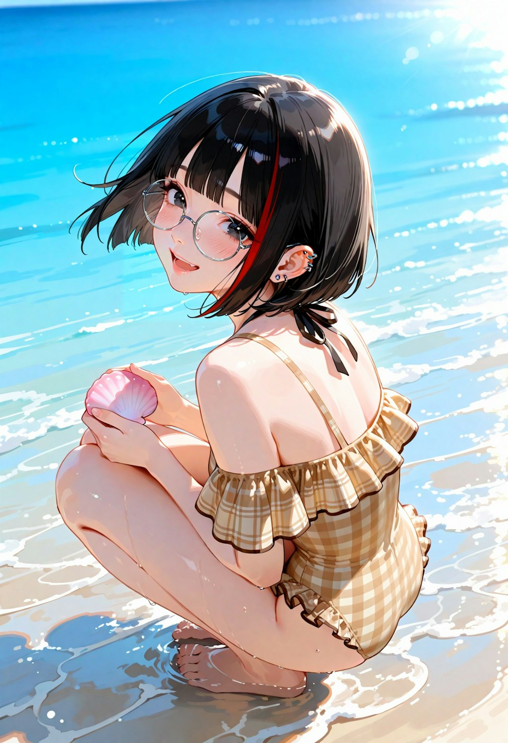 海水浴。