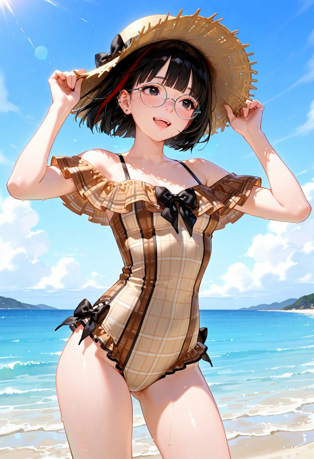 海水浴。