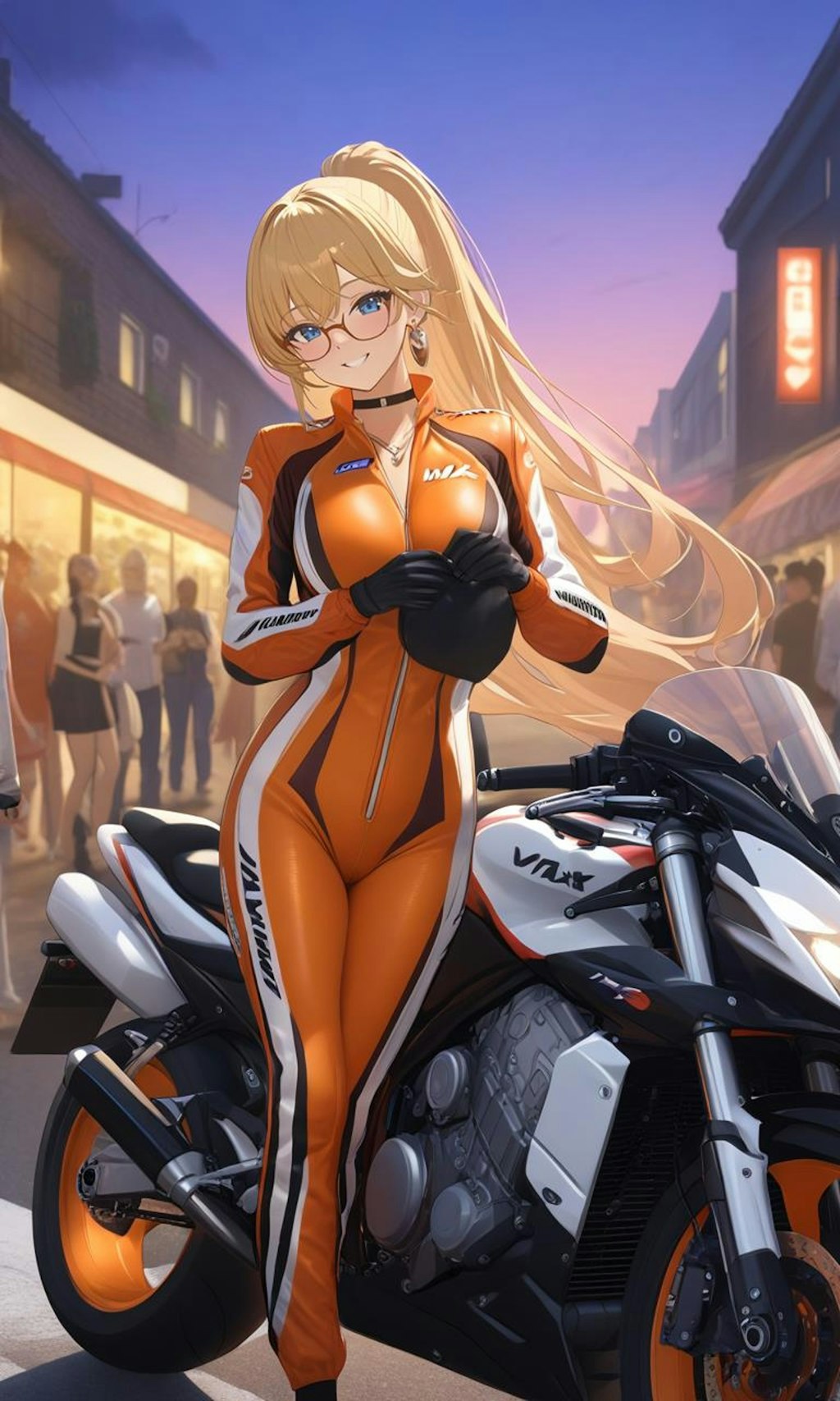 金髪ポニーテールライダー