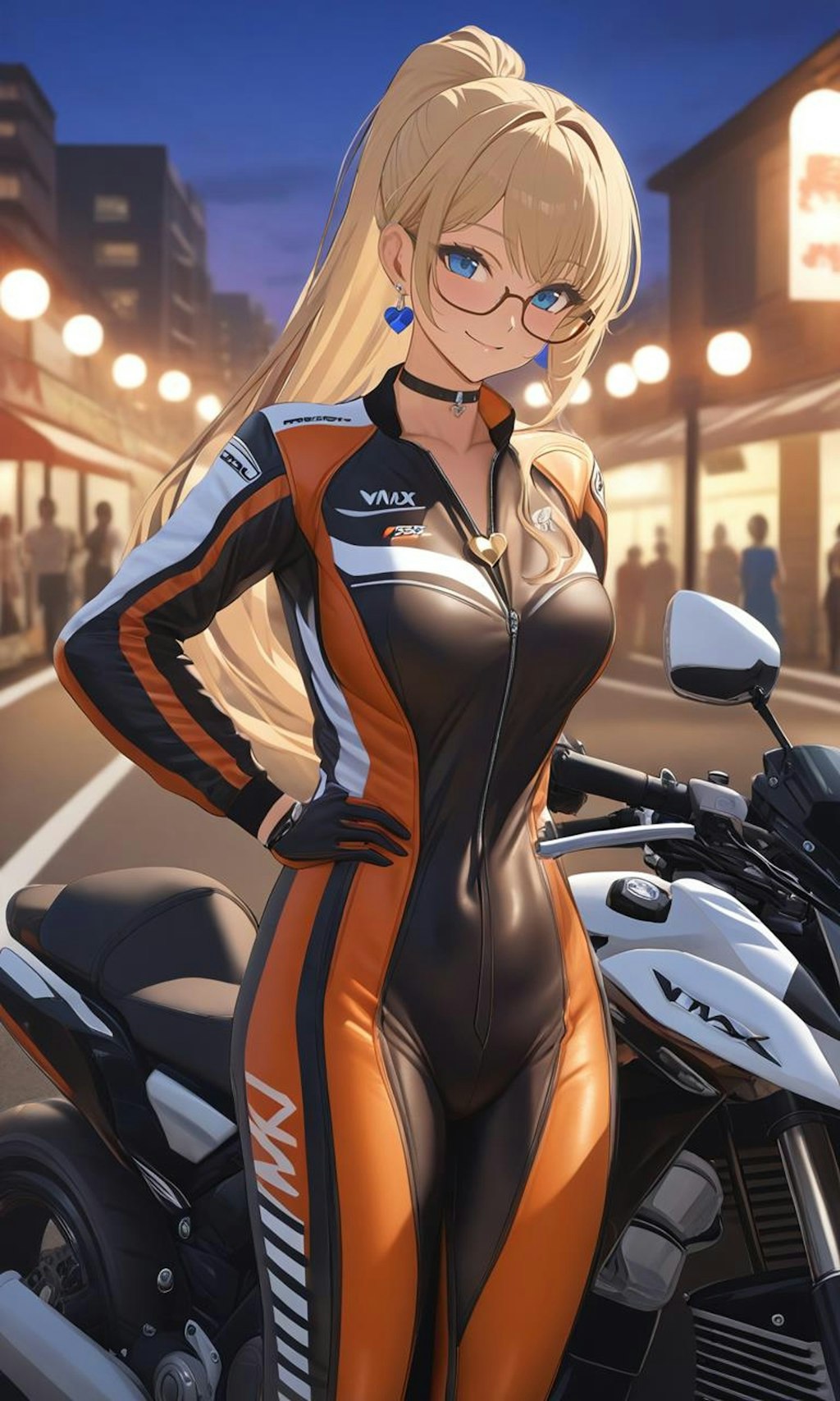 金髪ポニーテールライダー