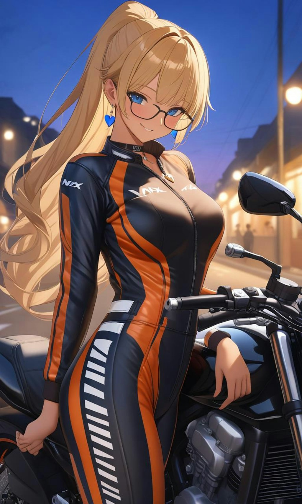 金髪ポニーテールライダー