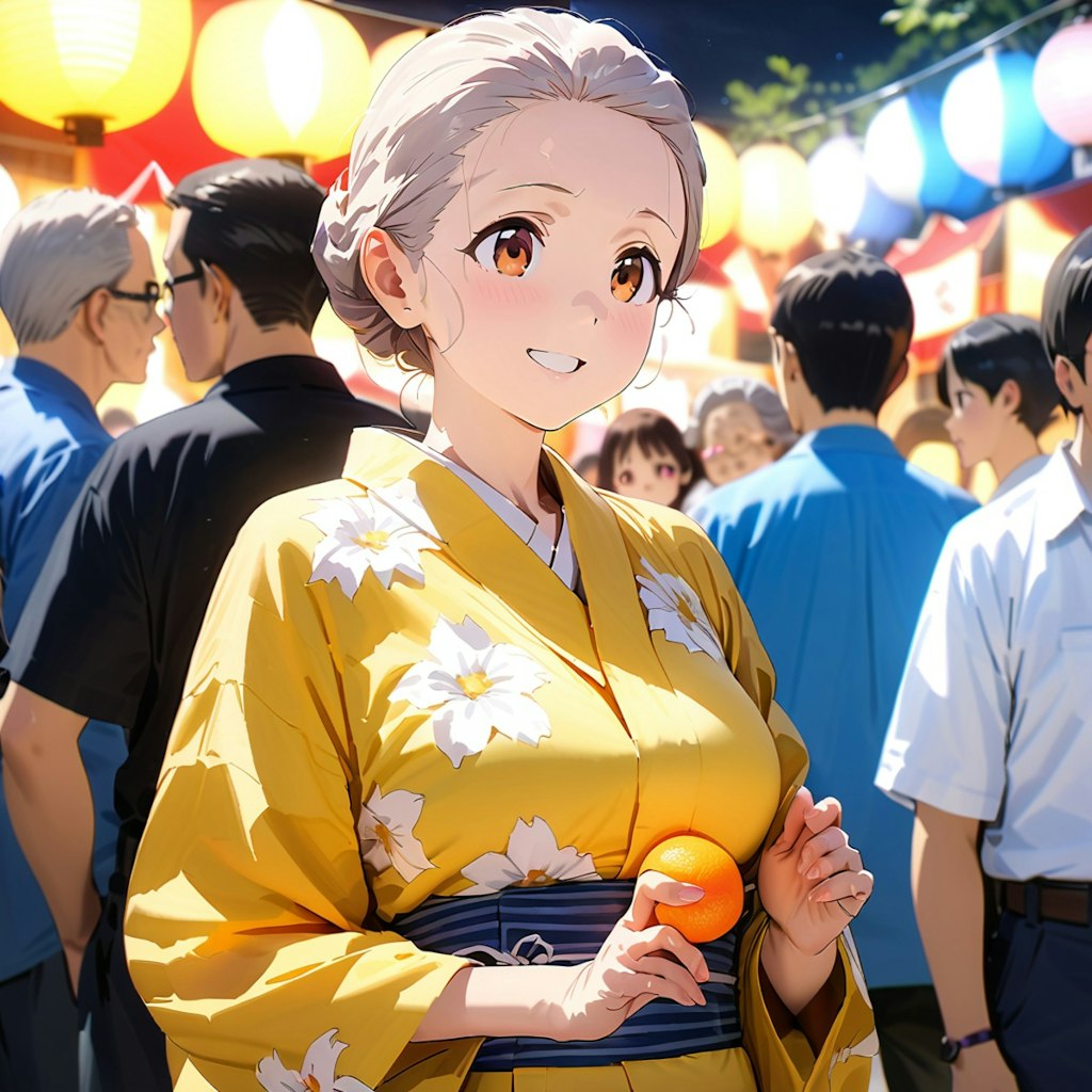 おばあちゃんとお祭り！