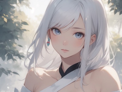 A girl with white hair 2