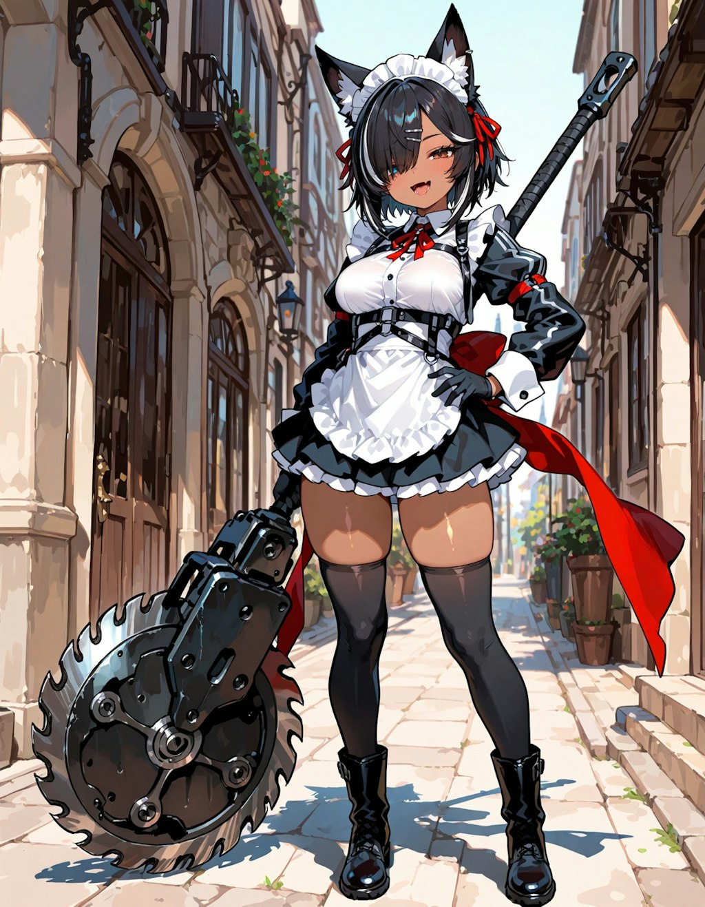 回転ノコギリ絶対領域ギャルメイド