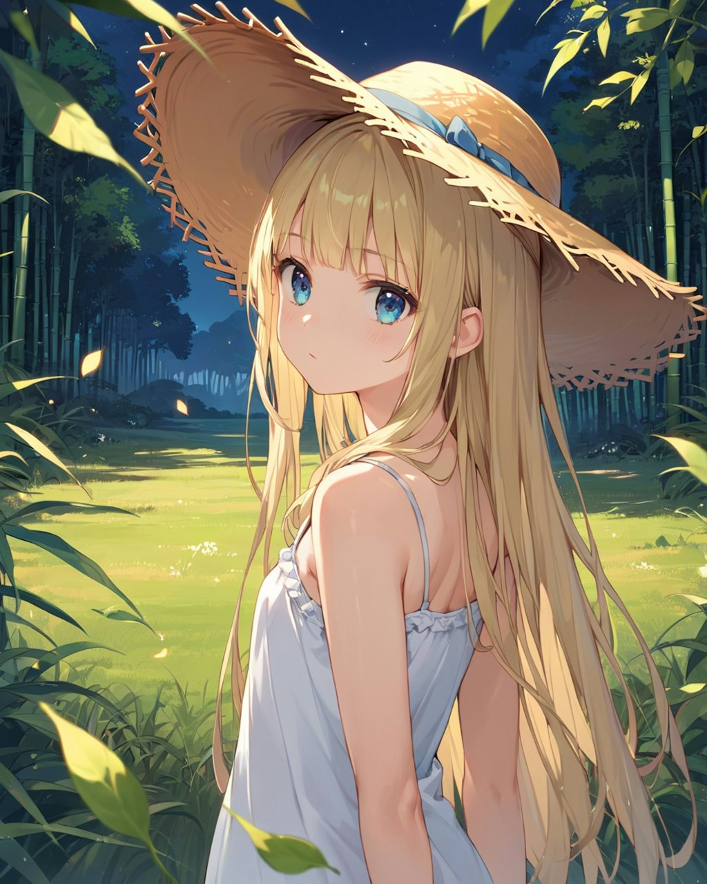 夏の竹林道
