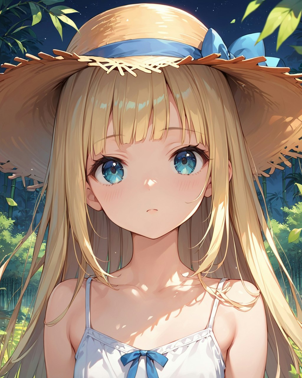 夏の竹林道