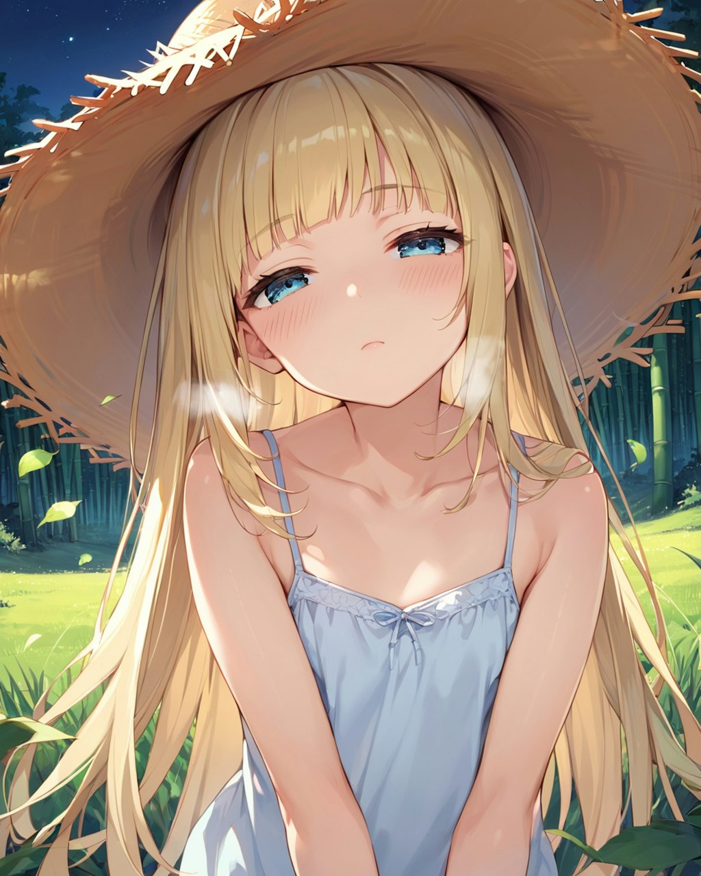 夏の竹林道