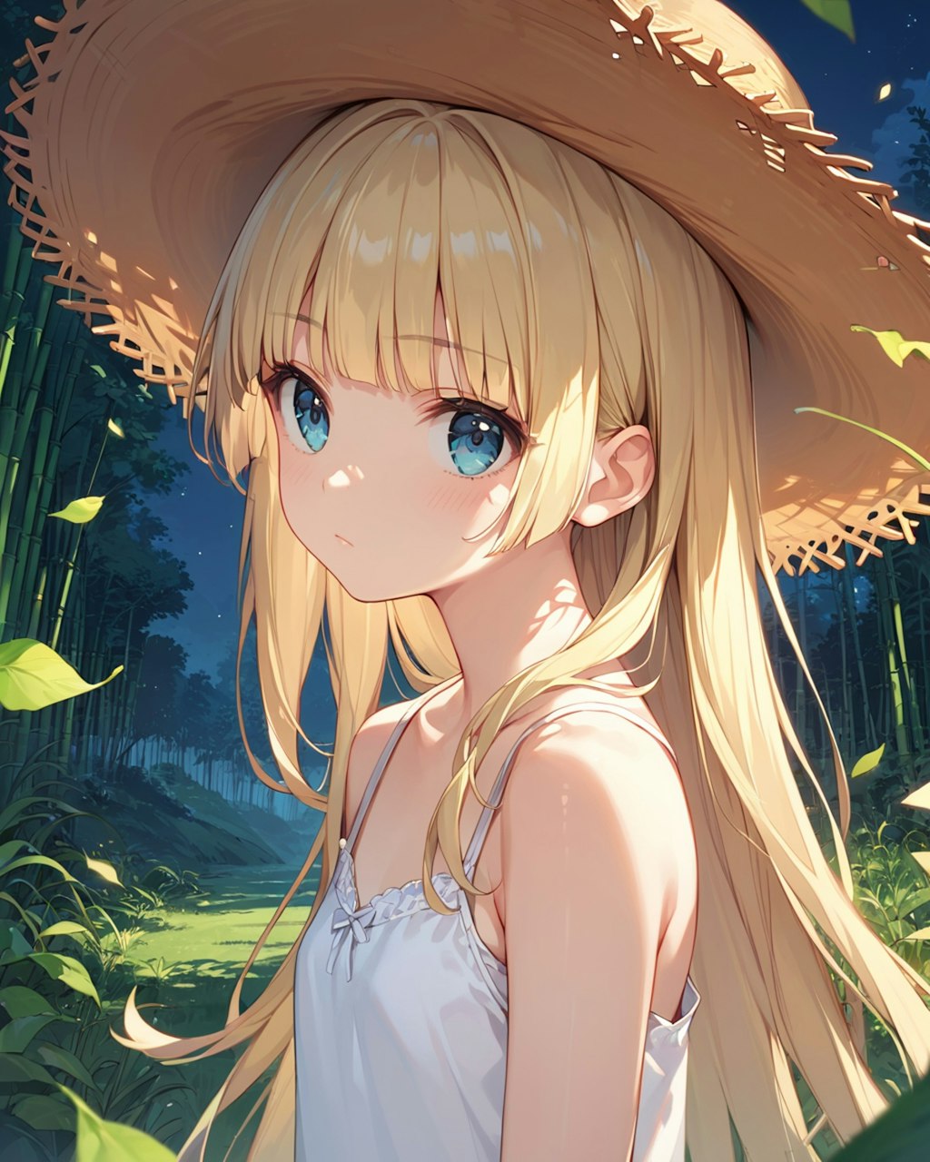 夏の竹林道