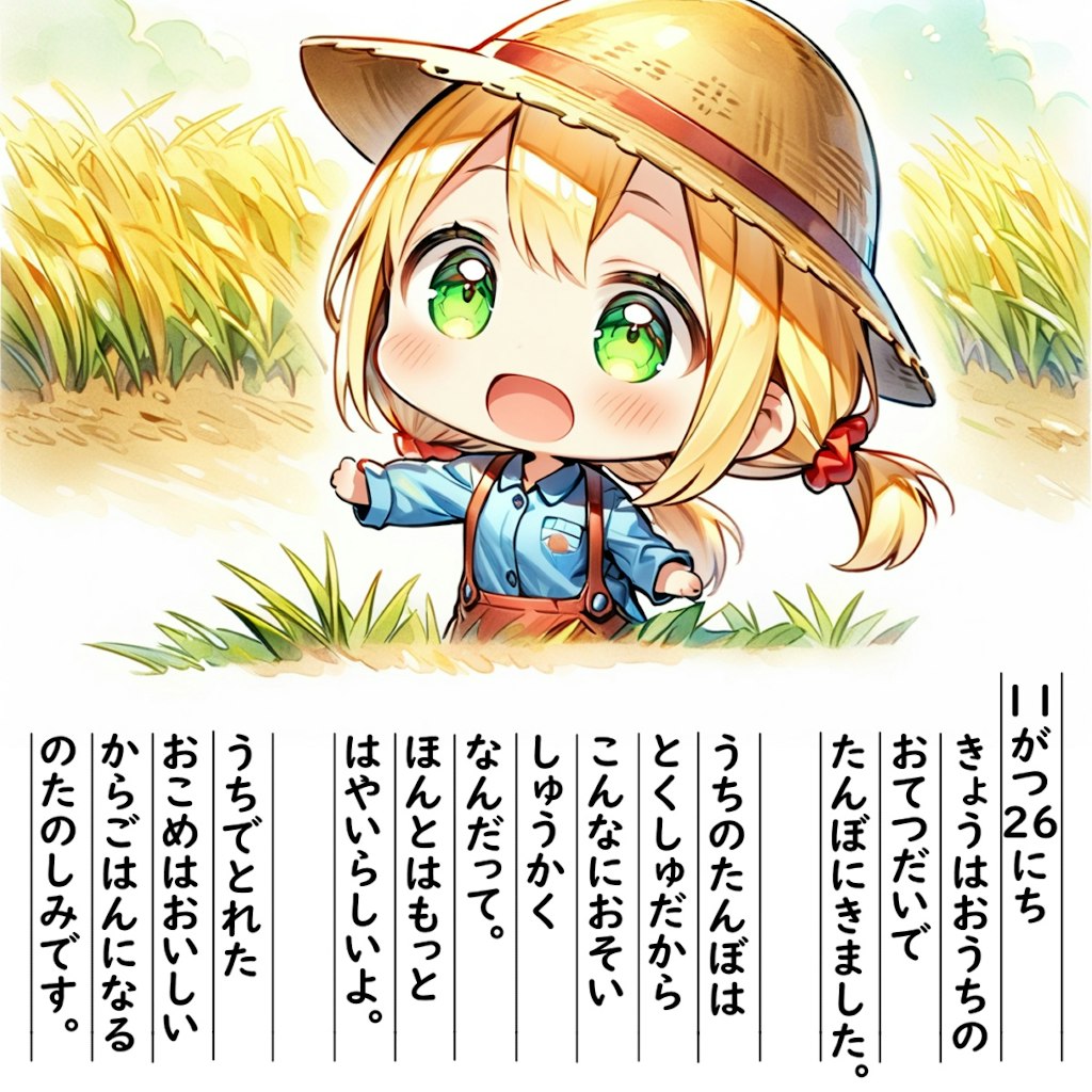 【絵日記】おいしいごはんにな～れ♪