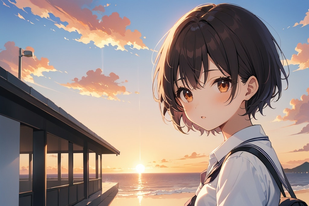 夕日