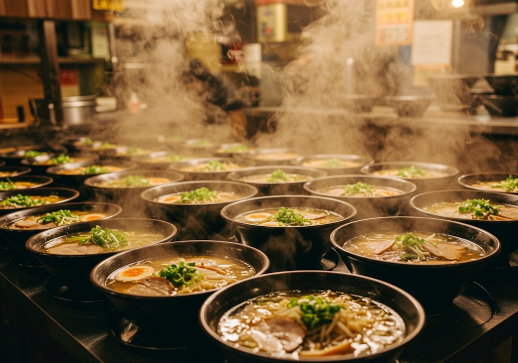 摩訶不思議食堂のラーメン食べ放題エンドレスディナーコース付き