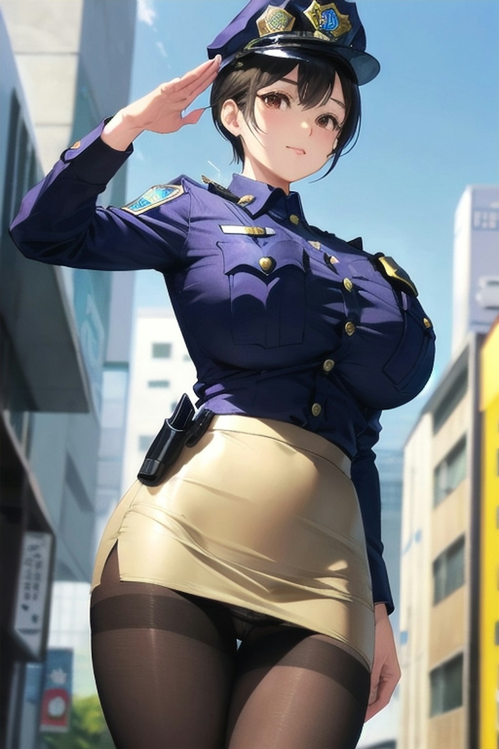 １９日の女性警察官